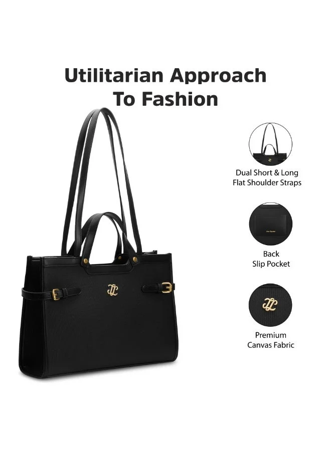 Lavie  Signature Canva Dual Carry (Black) for Women | Best Price UAE